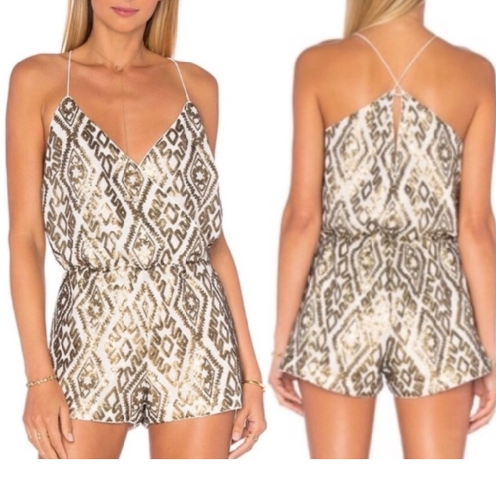 Saylor ‘Shellie’ Boho Sequin Romper - image 1